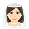 Woman with Veil- Light Skin Tone emoji on Emojione